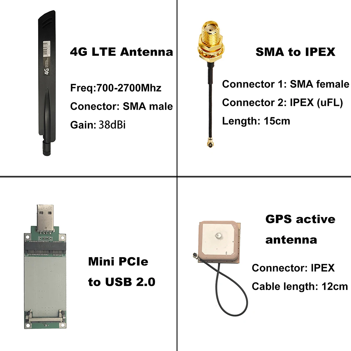 Quectel EC25 Series EC25-E/EC25-EU/EC25-A/EC25-AF/EC25-AFXD/EC25-AUX/EC25-EC/EG25-G/EC25-AFX/EC25-EUX LTE Mini PCIE with kits