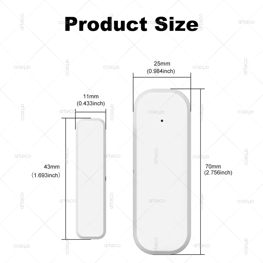 4Pcs Zigbee Door Window Sensor Smart Home Security Burglar Wireless Window Open Closed Detector Works With Gateway Zigbee2MQTT