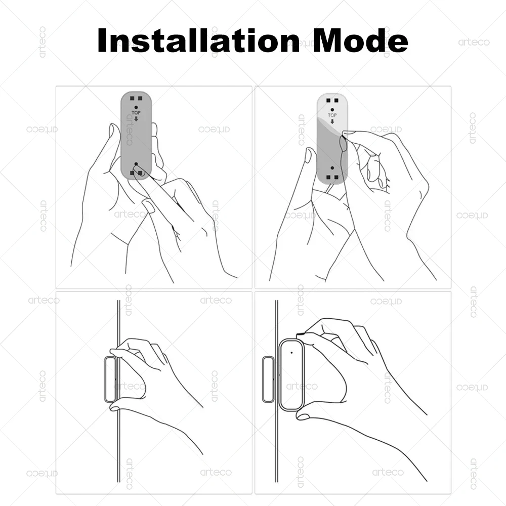 4Pcs Zigbee Door Window Sensor Smart Home Security Burglar Wireless Window Open Closed Detector Works With Gateway Zigbee2MQTT