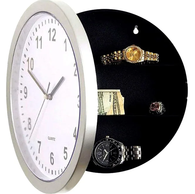 Creative Wall Clock Hidden Safe Box Sight Secret Compartment Hide Cash Jewelry Keys Valueables For Home Office Decoration Safe