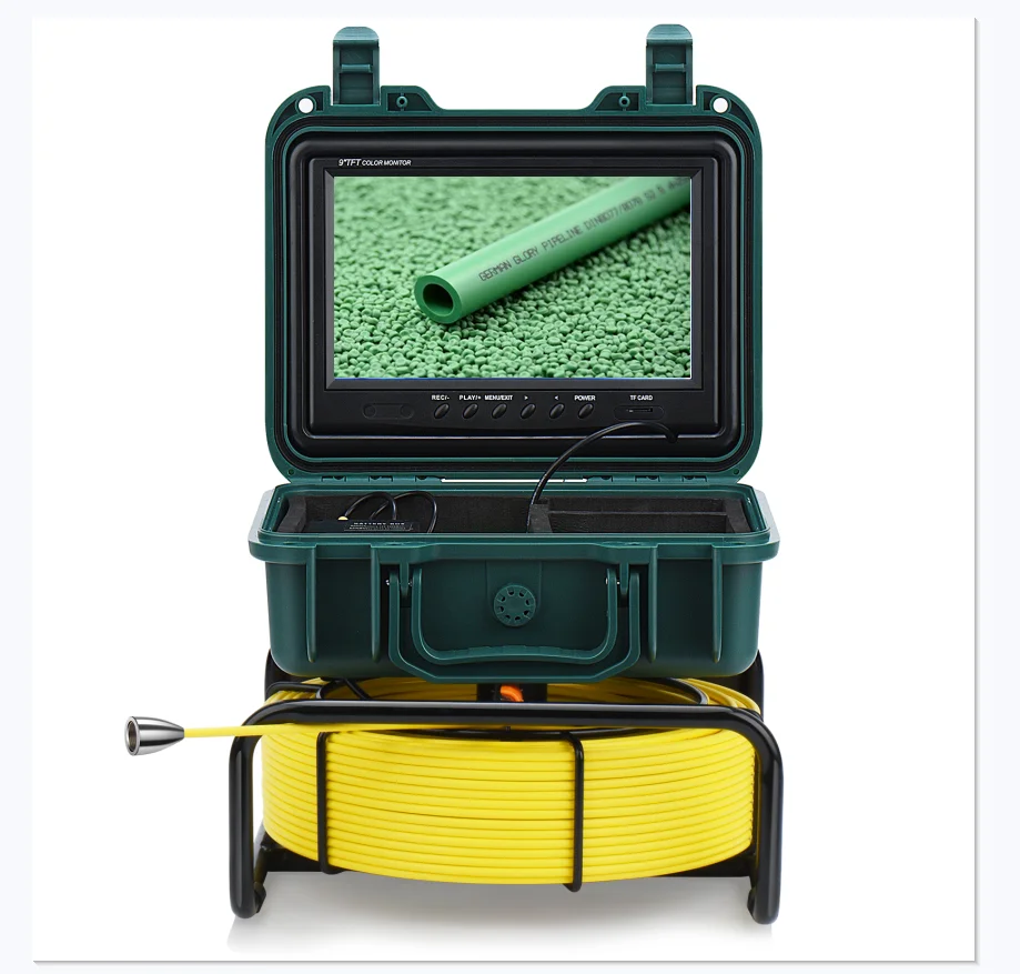 9" HD 1080P DVR/WiFi 16GB Card IP68 20/30/50M SYANSPAN Pipe Inspection Camera 23mm Drain Sewer Pipeline Industrial Endoscope