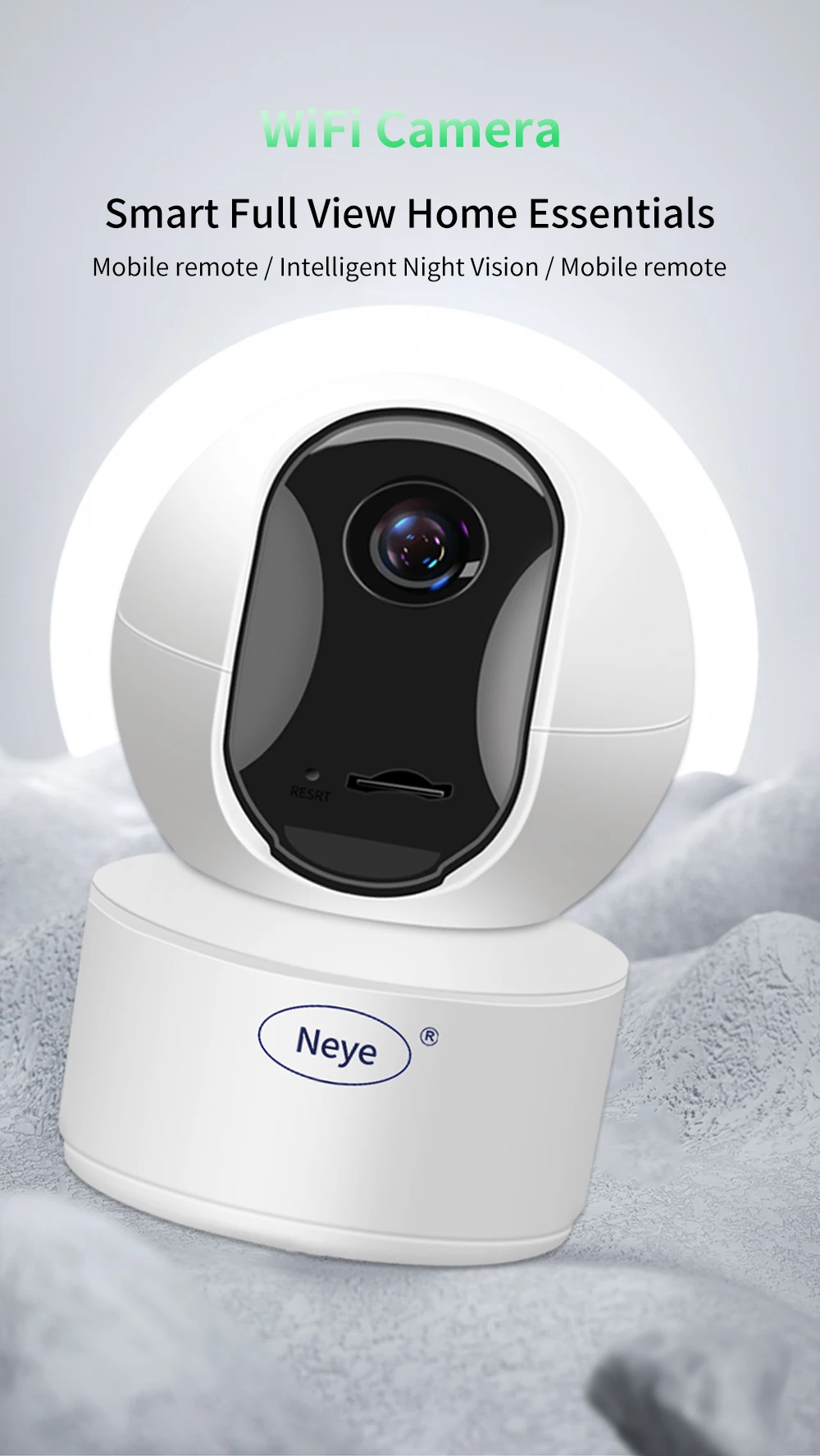 Neye 8MP 4K PTZ WiFi Security Camera Home Indoor 10X Digital Zoom Camera AI Automatic Tracking CCTV Baby Monitor