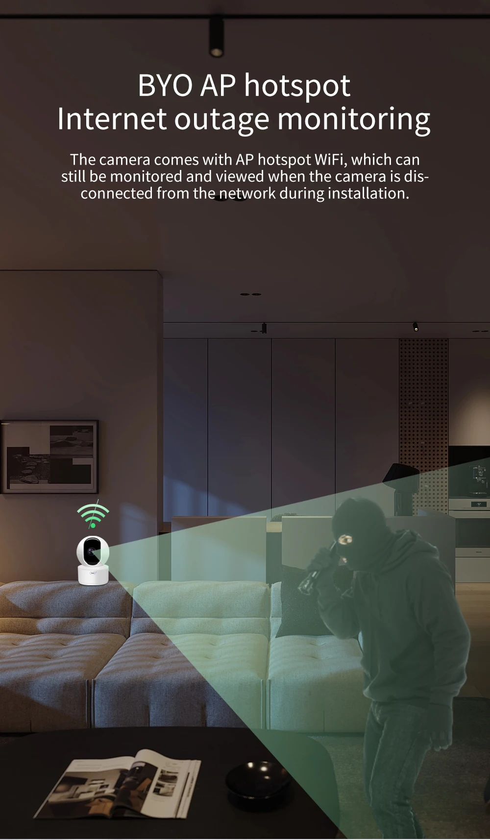 Neye 8MP 4K PTZ WiFi Security Camera Home Indoor 10X Digital Zoom Camera AI Automatic Tracking CCTV Baby Monitor