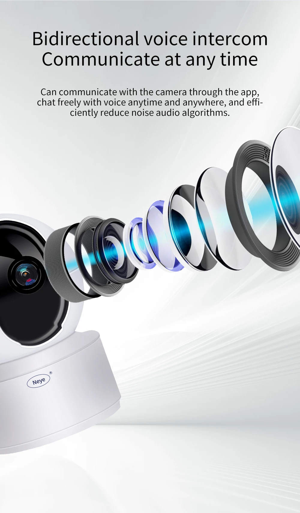 Neye 8MP 4K PTZ WiFi Security Camera Home Indoor 10X Digital Zoom Camera AI Automatic Tracking CCTV Baby Monitor