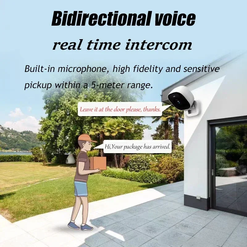 4K HD Mini Wireless Camera Wide-angle Webcams Indoor Monitoring APPWith Night Version 2-way Audio IP65 Waterproof Camera 2026