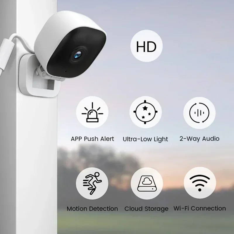 4K HD Mini Wireless Camera Wide-angle Webcams Indoor Monitoring APPWith Night Version 2-way Audio IP65 Waterproof Camera 2026