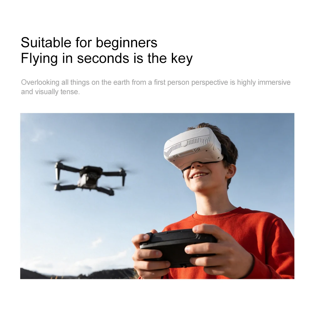 New M1 Drone Beginner Friendly VR Kit With 4K High-Definition Camera Optical Flow Technology One Click Return to Home Mode For