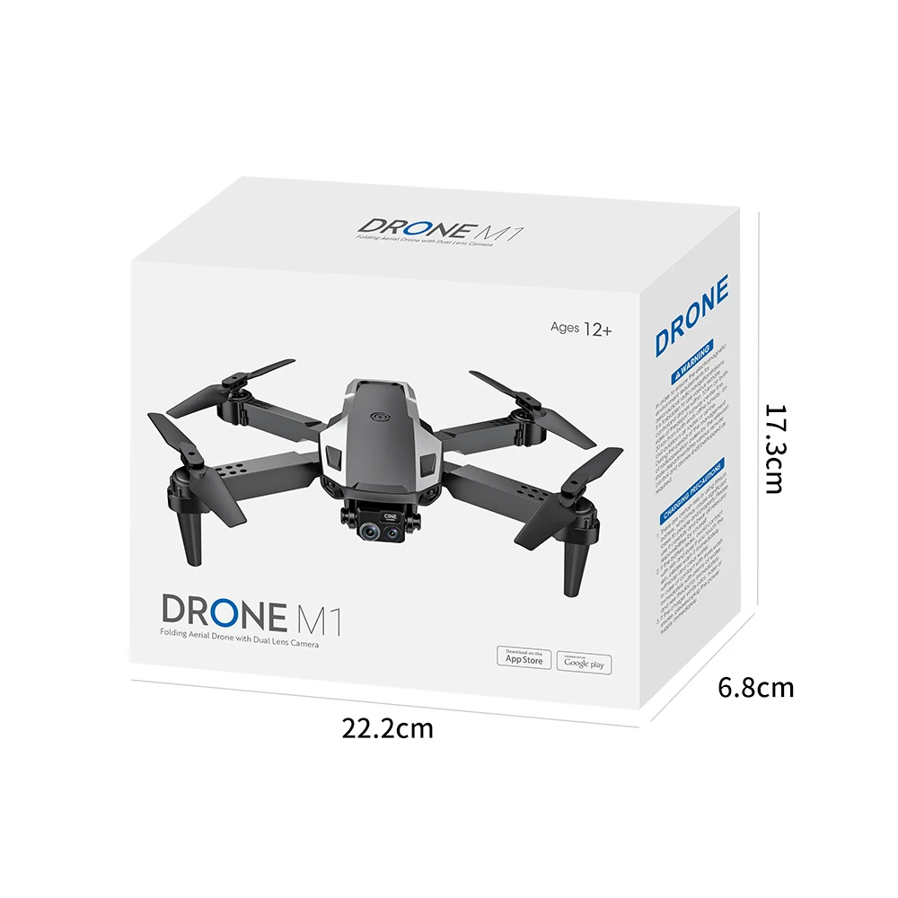 New M1 Drone Beginner Friendly VR Kit With 4K High-Definition Camera Optical Flow Technology One Click Return to Home Mode For
