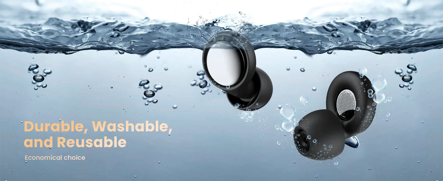 Eayburst Ear Plugs for Sleeping Noise Cancelling Silicone EarPlugs for Concerts Traveling Studying Focus Reusable Ear Protection