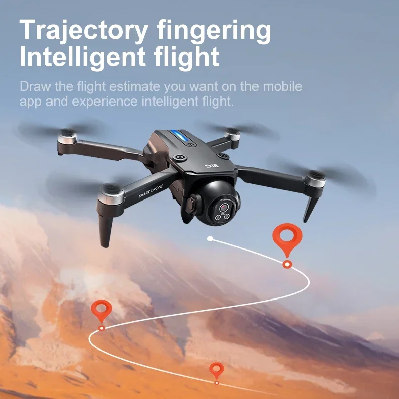 Lenovo D18 Drone 8K HD Dual Camera Aerial Intelligent Obstacle Avoidance Brushless Motor WIFI GPS Return Large Screen RC Drone
