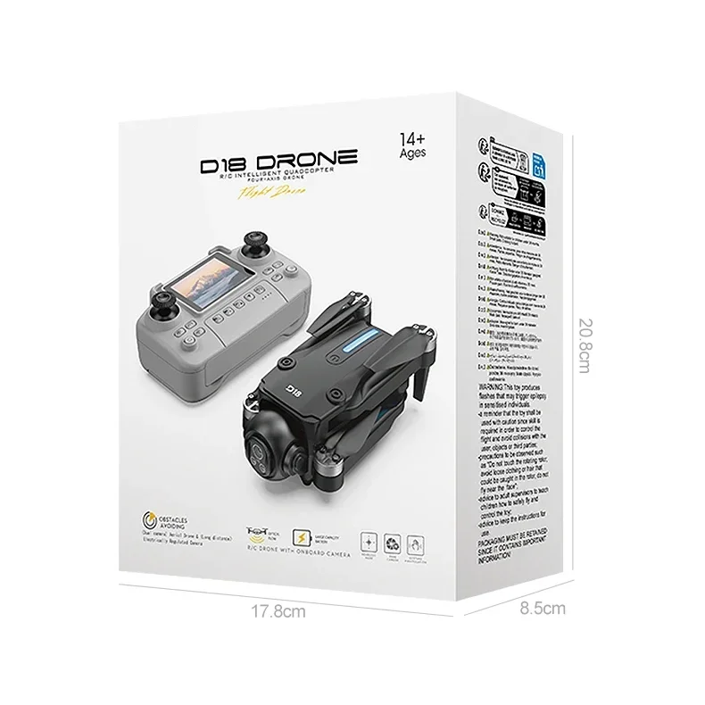 Lenovo D18 Drone 8K HD Dual Camera Aerial Intelligent Obstacle Avoidance Brushless Motor WIFI GPS Return Large Screen RC Drone