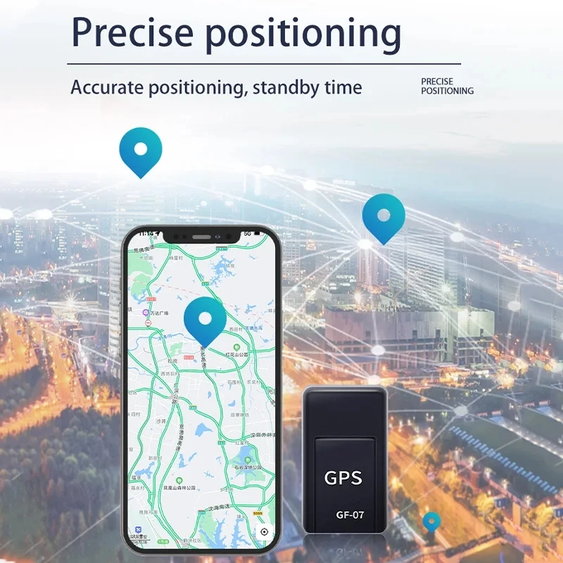GF07 Magnetic Mini GPS Tracker Real-Time Vehicle Locator Car Pet Tracking Device Compact Portable GPS Locator Position APP