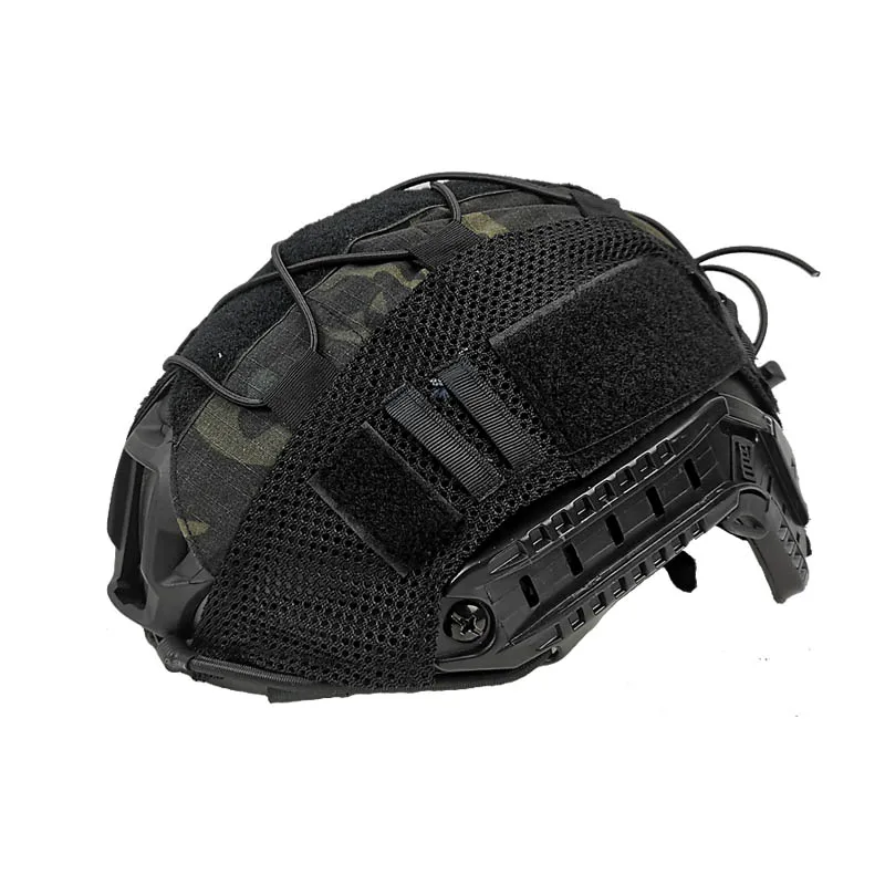 1 PC Tactical Helmet Cover for Fast MH PJ BJ Helmets Fast Helmet Protector Elasticated Cord (Helmet Not Included)