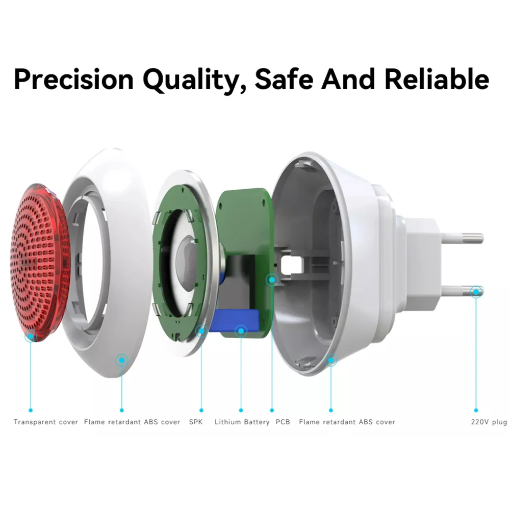 Meian Tuya 100dB Siren Alarm Wireless Sirena Alarma Linkage Security Protection Control Via Smart Life APP ZigBee 3.0 Gateway