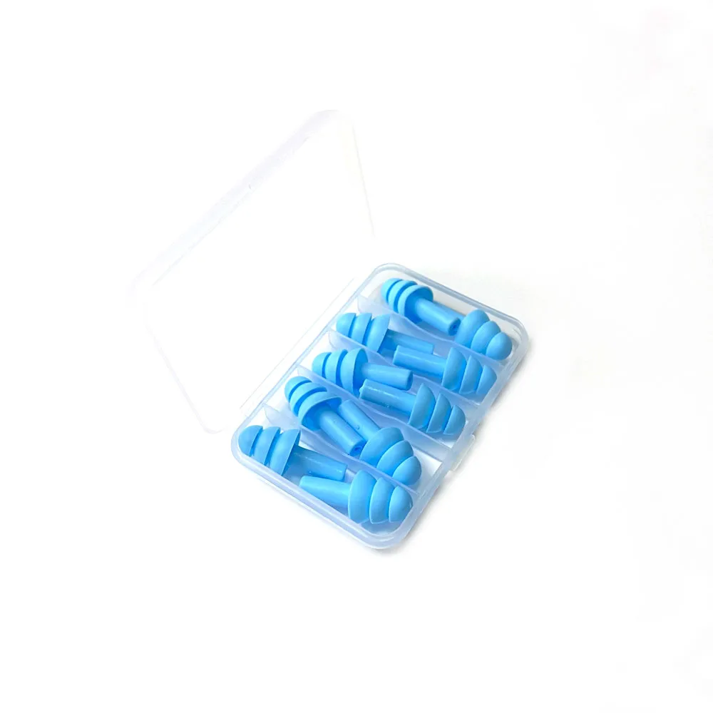 1Box Is 5Pairs New Comfort Earplugs Noise Reduction Silicone Soft Ear Plugs Swimming Silicone Earplugs Protective For Sleep