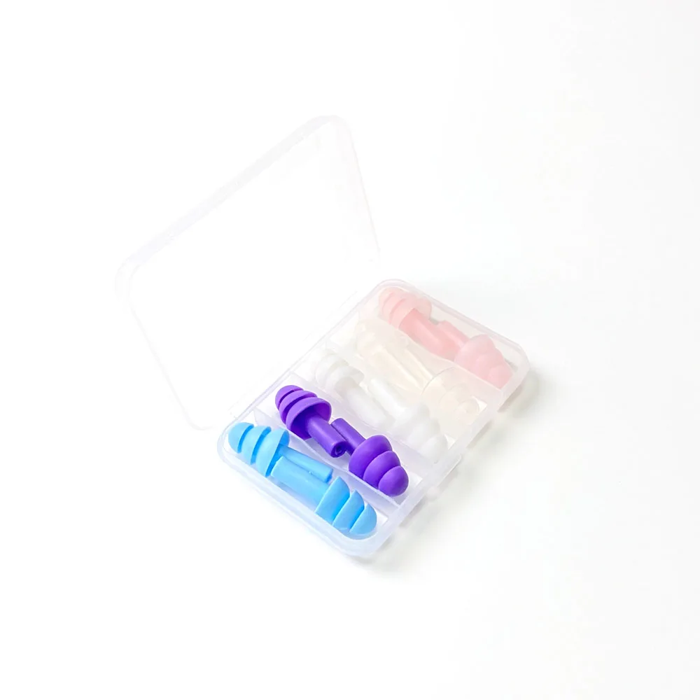 1Box Is 5Pairs New Comfort Earplugs Noise Reduction Silicone Soft Ear Plugs Swimming Silicone Earplugs Protective For Sleep