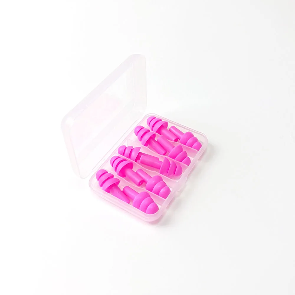 1Box Is 5Pairs New Comfort Earplugs Noise Reduction Silicone Soft Ear Plugs Swimming Silicone Earplugs Protective For Sleep