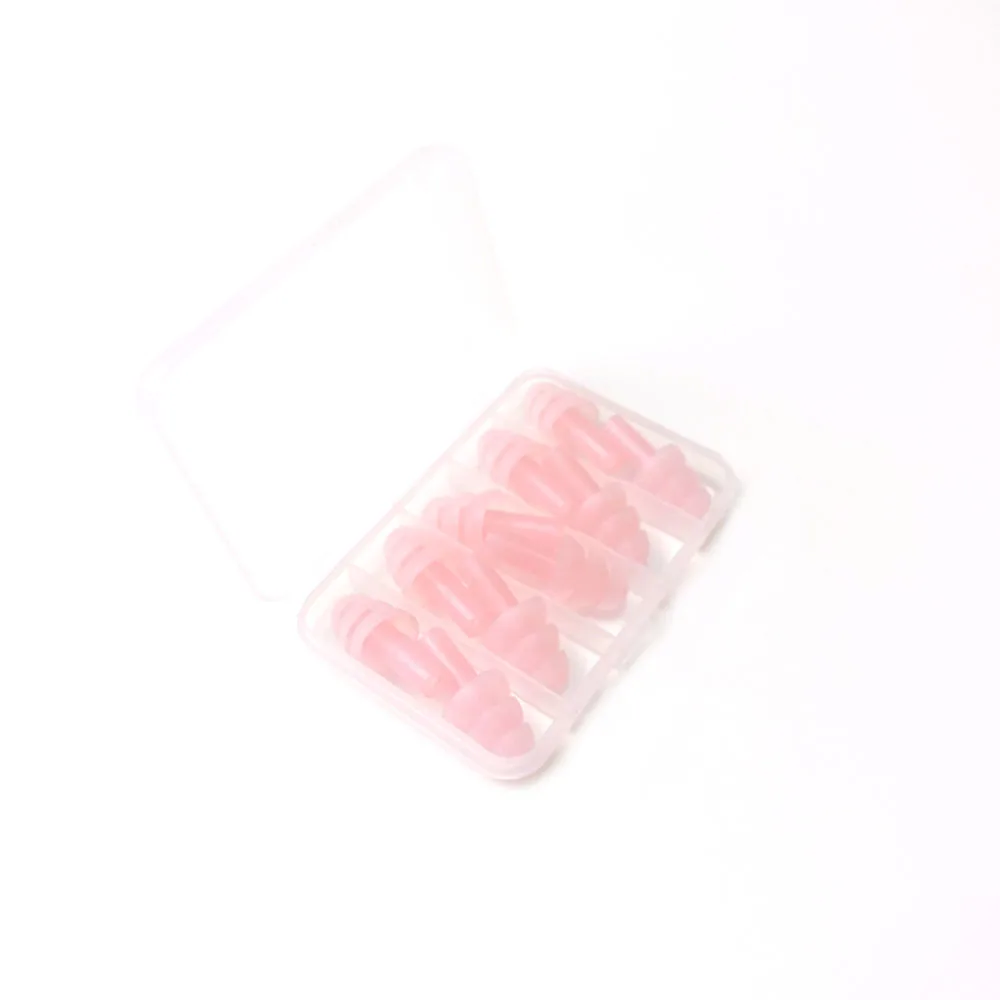 1Box Is 5Pairs New Comfort Earplugs Noise Reduction Silicone Soft Ear Plugs Swimming Silicone Earplugs Protective For Sleep
