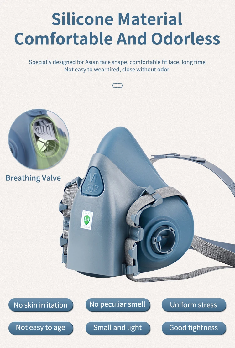 7502 Respirator Mask Protective Mask Industry Painting Spray Dust Gas Mask With 501 5N11 6001CN Chemcial Half Face Mask