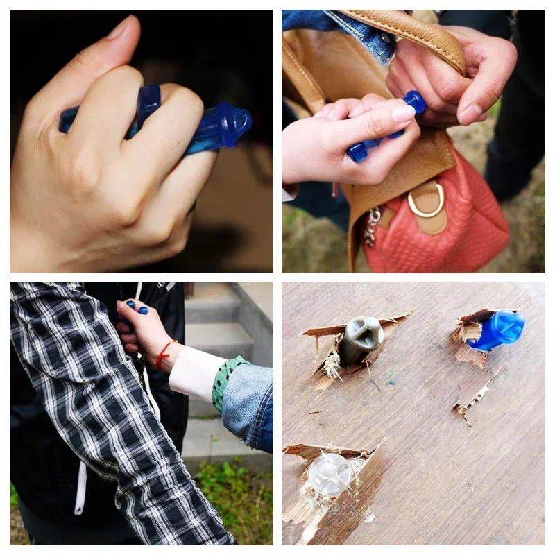 4pcs Portable Self Defense Stinger Drill Protection Tactical Security Outdoor Tool Multifunction Personal Keychain for Men Women