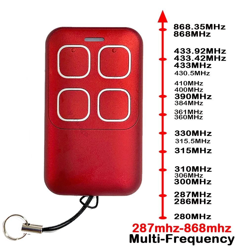 Garage Door Remote Control Duplicator 433.92MHz 868.3MHz Garage Door Command Opener Electric Gate Control For Fixed Rolling Code