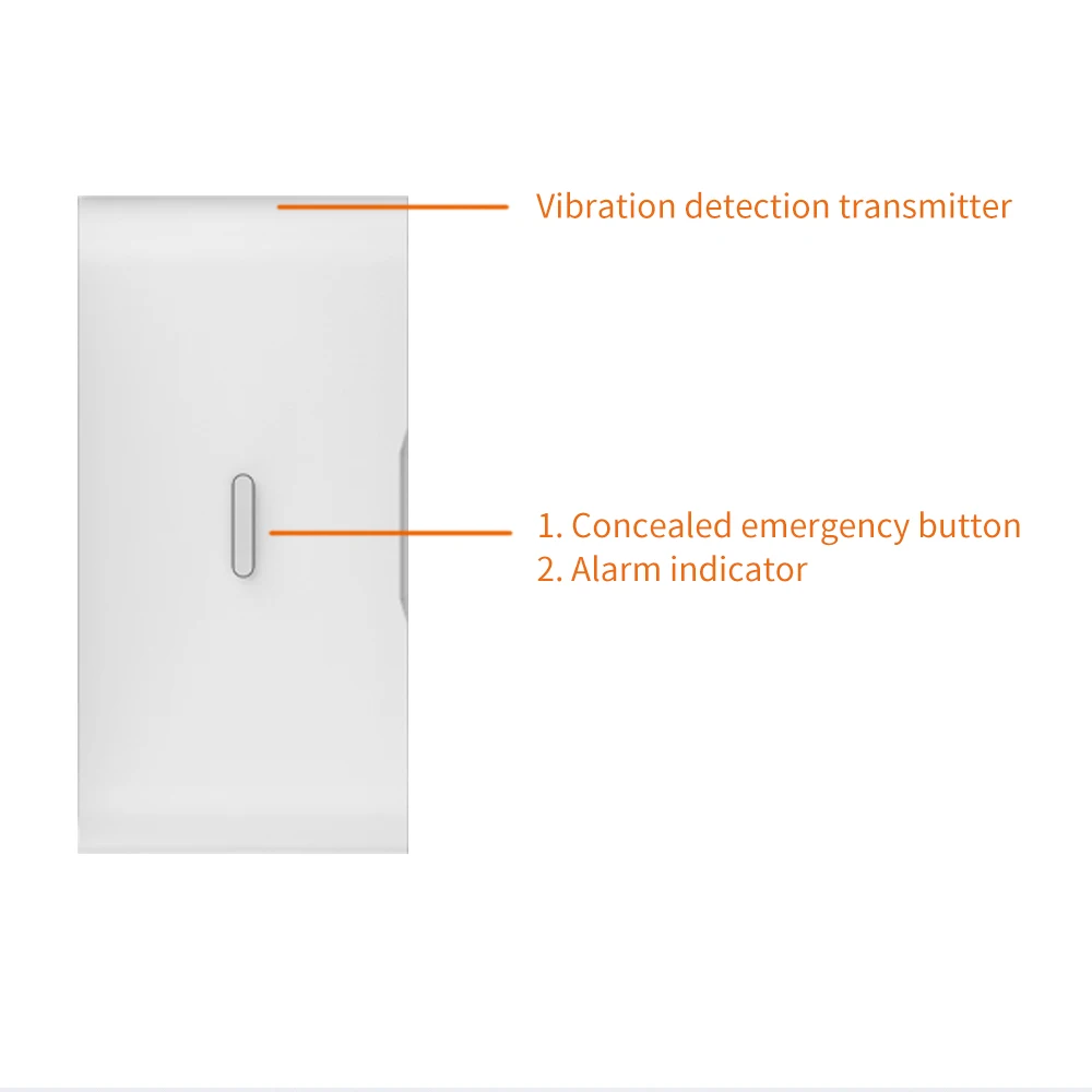 Staniot 433MHz EV1527 Wireless Vibration Glass Break Sensor Indoor High Sensitive Door Window for Home Security Burglar Alarm