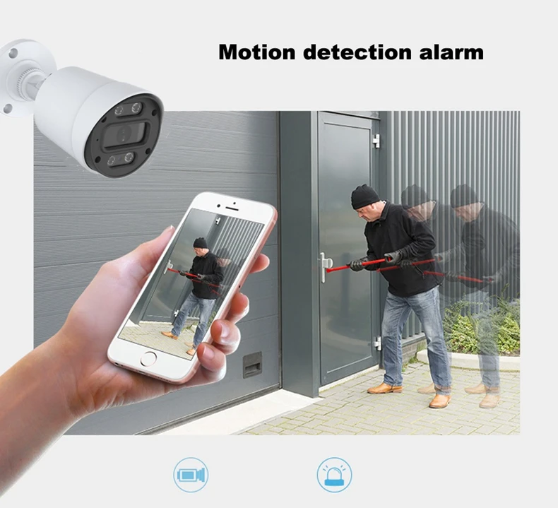 XMeye POE IP Camera HD 4MP 1080P 2.8MM Len Outdoor Security Camera with 85ft IR Night Vision Remote Viewing IP66 Waterproof 2.5K