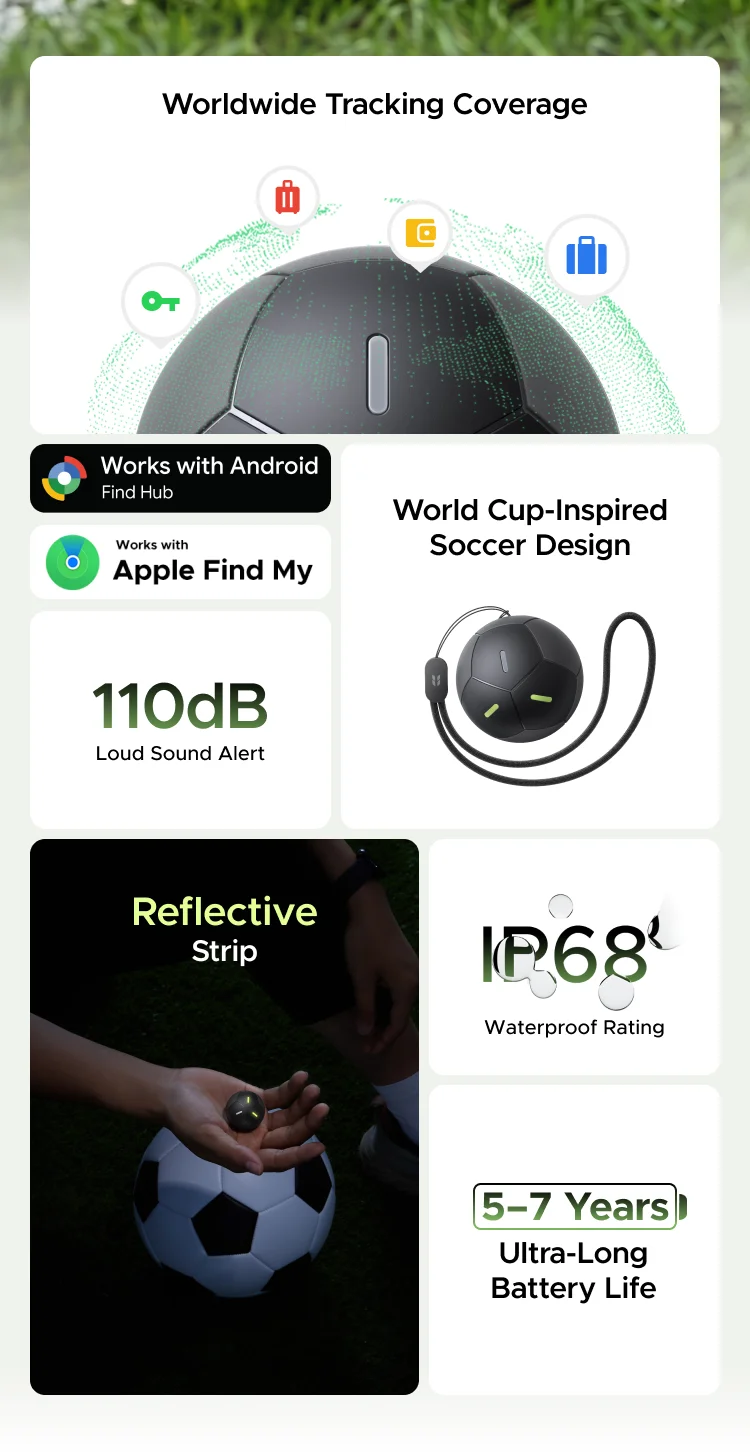 UGREEN FineTrack Mini Duo 2‑in‑1 Tracker, Smart Bluetooth Item Locator Tag For Apple Find My (iOS) & Find Hub App (Android)
