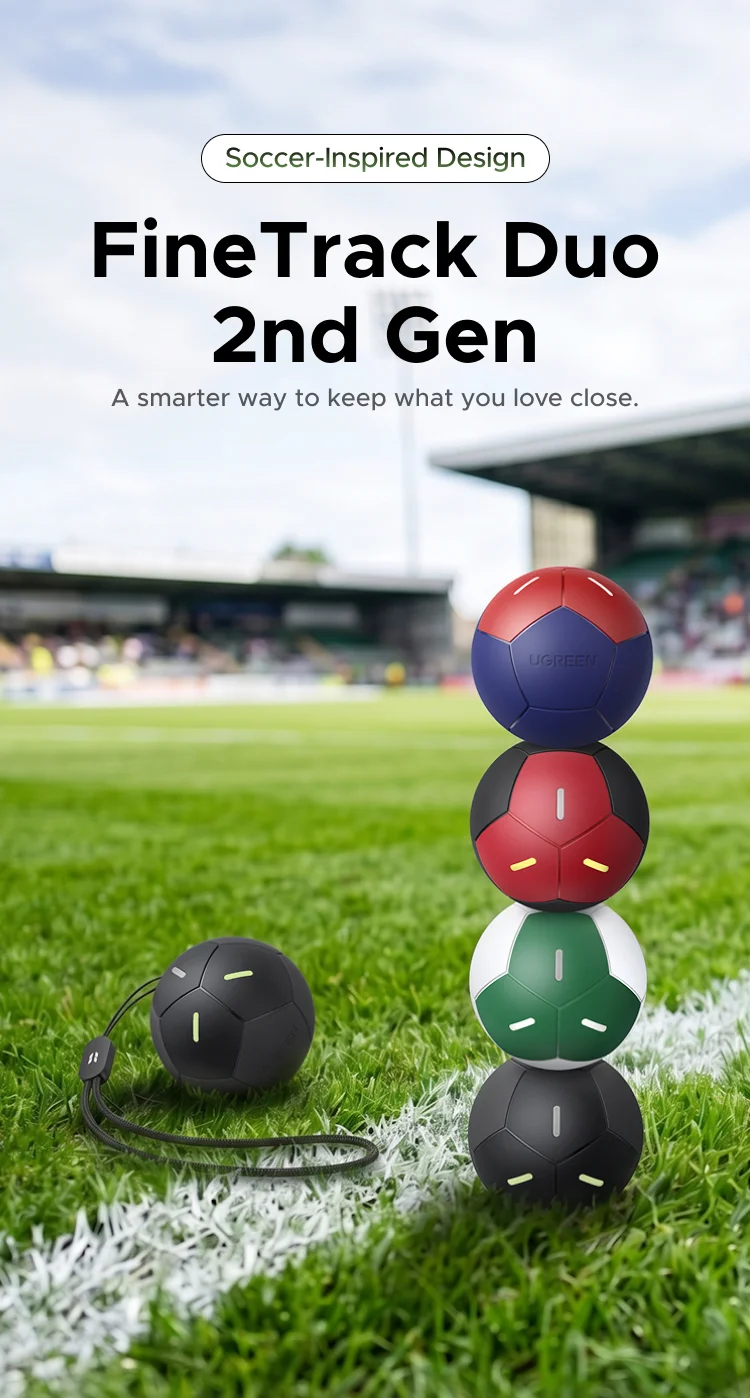 UGREEN FineTrack Mini Duo 2‑in‑1 Tracker, Smart Bluetooth Item Locator Tag For Apple Find My (iOS) & Find Hub App (Android)