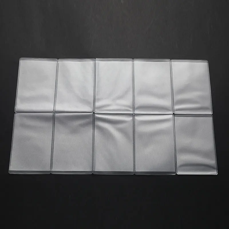 10PCS PVC Clear Card Cover Bank Credit ID Container Cardholder PVC Transparent Card Holder Passport Pass Cover Waterproof Card