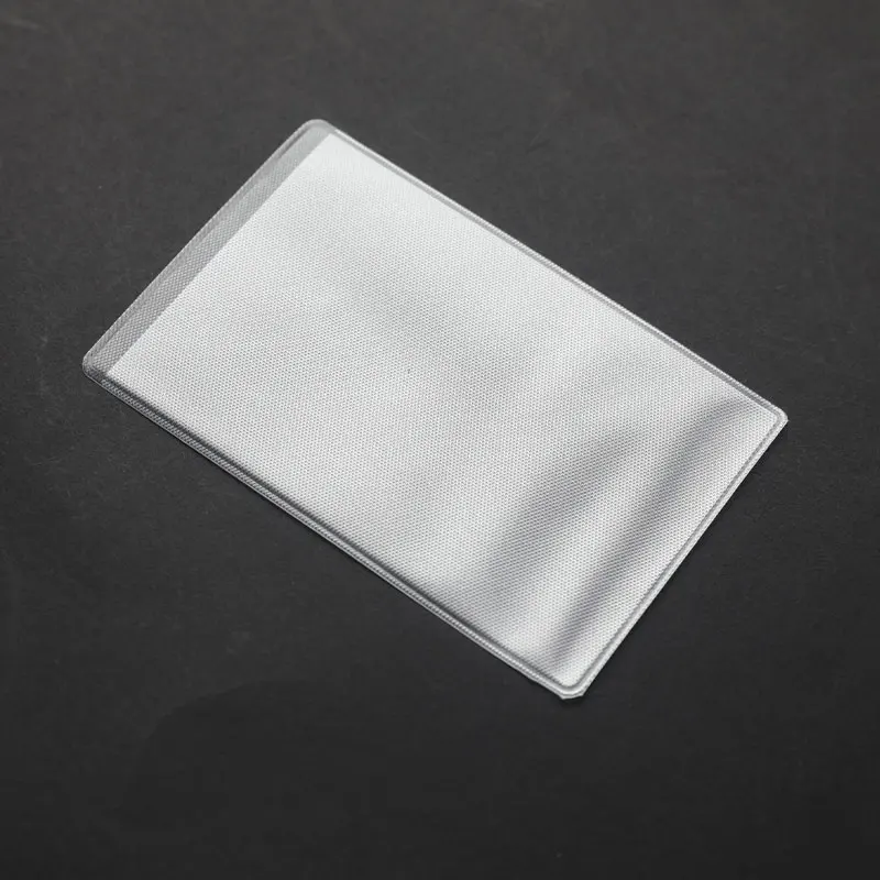 10PCS PVC Clear Card Cover Bank Credit ID Container Cardholder PVC Transparent Card Holder Passport Pass Cover Waterproof Card