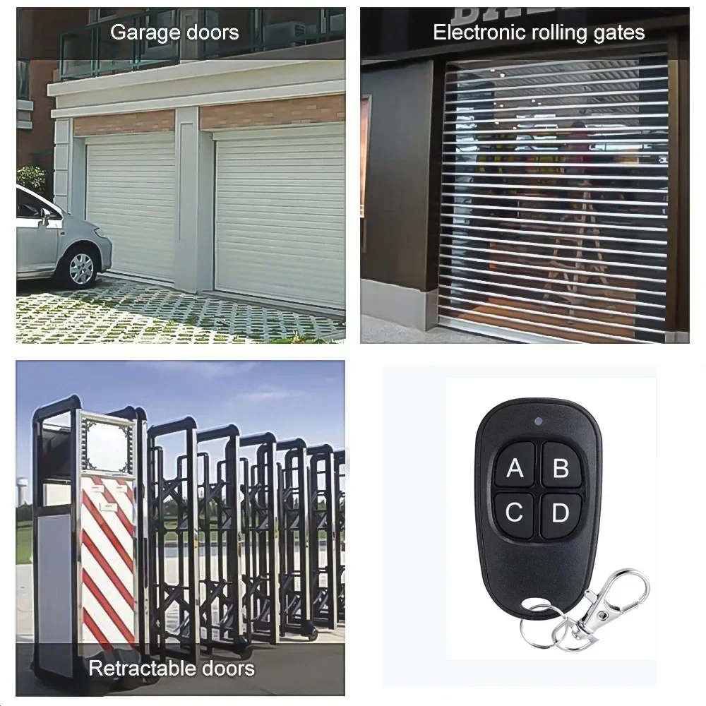 Garage Door Remote Control Duplicator 433MHz 433.92MHz Code Grabber Clone Gate Key Fob Command Hand Transmitter