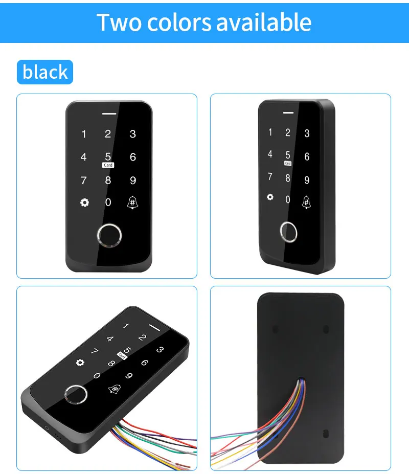 Garage Door Opener Motor Kit with Fingerprint Access Controller Bluetooth Tuya App NFC Lock Power Supply Control for Swing Gates