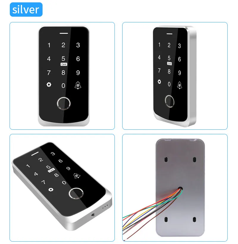 Garage Door Opener Motor Kit with Fingerprint Access Controller Bluetooth Tuya App NFC Lock Power Supply Control for Swing Gates
