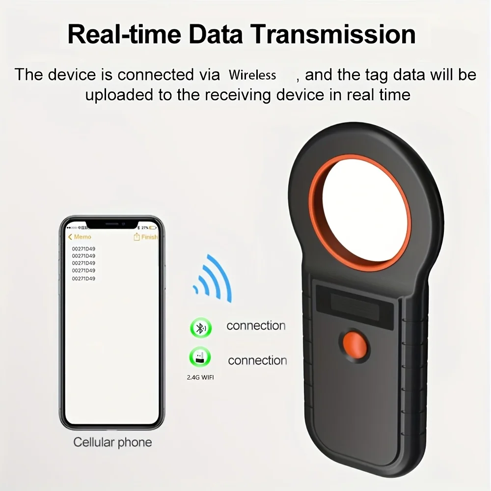 Bluetooth/USB Animal Tag Reader RFID Reader Ear Tag Reader Pet Chip Scanner Pet Microchip Reader for Dog Cat Cow Sheep