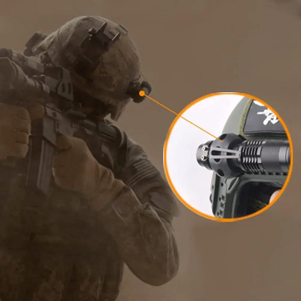BOOIU Helmet Flashlight Holder Clip for Fast Tactical Helmet Mount Clamp Adapter 60 Degree Universal Rail Helmet Accessories