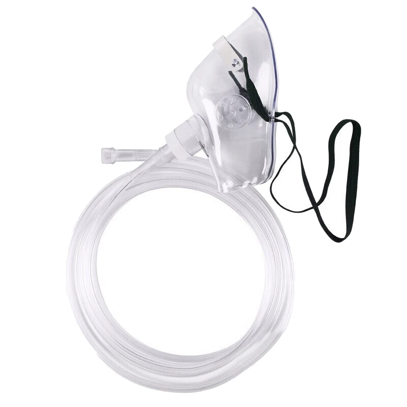 Adult Oxygen Mask With Tube Disposable Face Mask Shield Nebulizer Conduit Adult Oxygen Mask