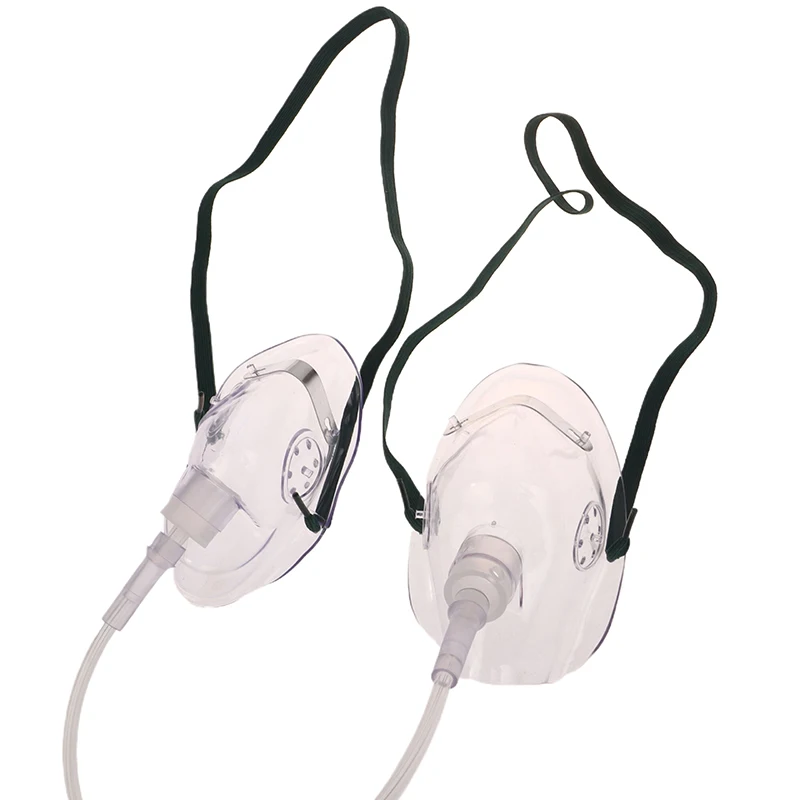 Adult Oxygen Mask With Tube Disposable Face Mask Shield Nebulizer Conduit Adult Oxygen Mask