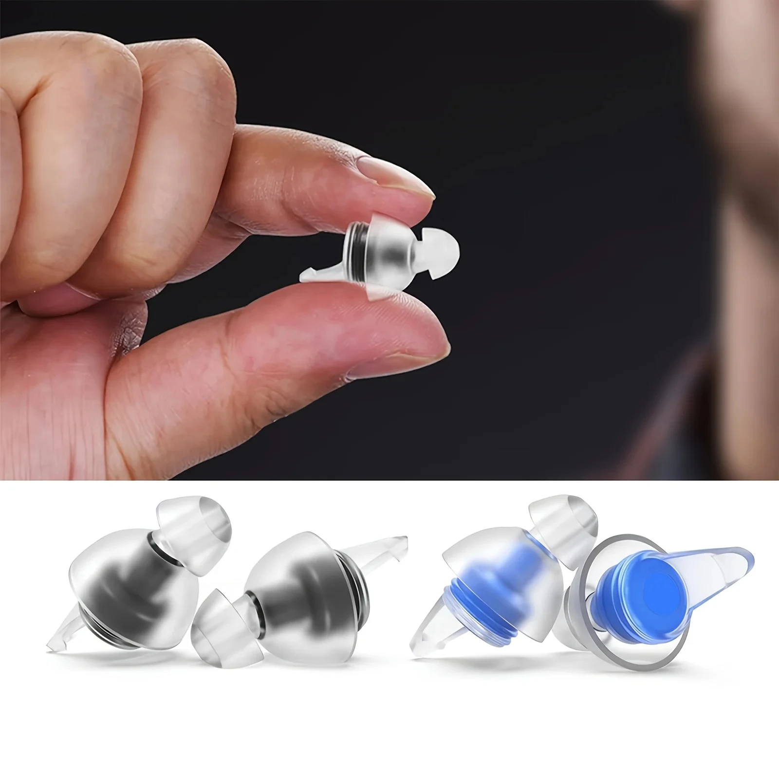 HUAK High Fidelity Concert Ear Plugs, Reusable Earplugs, 24dB Noise Reduction Music Ear Plugs for Concerts, Musicians, DJ's