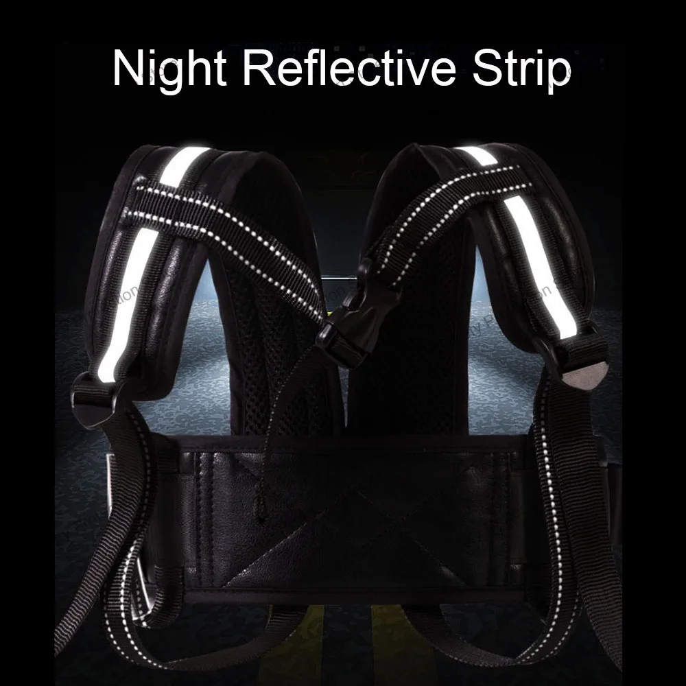 Kids Adjustable Safety Belt Child Motorcycle Cycling Safety Belt Reflective Front Back Duals-purpose Grab Handle Strap Harness