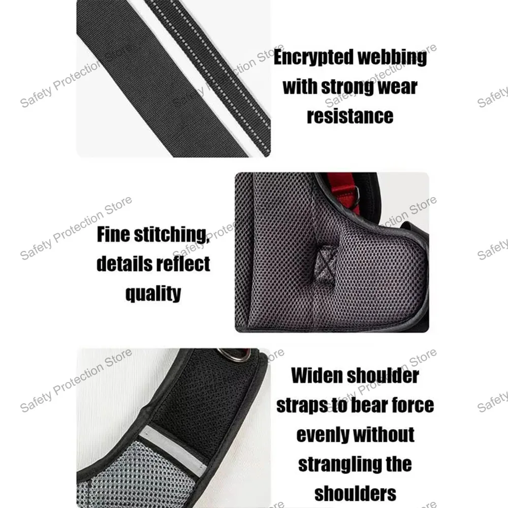 Kids Adjustable Safety Belt Child Motorcycle Cycling Safety Belt Reflective Front Back Duals-purpose Grab Handle Strap Harness