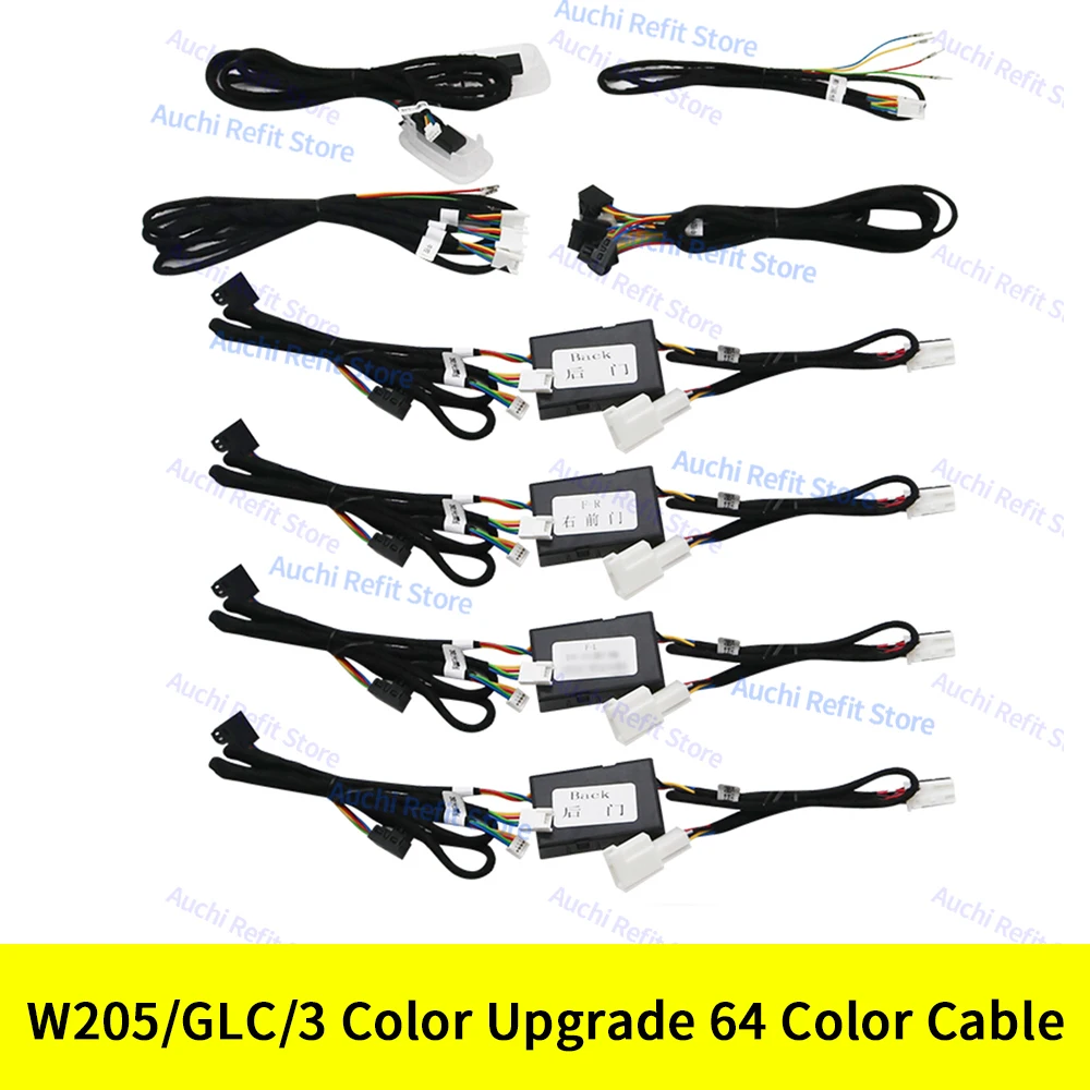 Ambient Light 3/12/64 Colours For Mercedes-Benz C/GLC Class Coupe W205 C43 C63 X253 LED Vents Speaker Decorative Light Retrofit