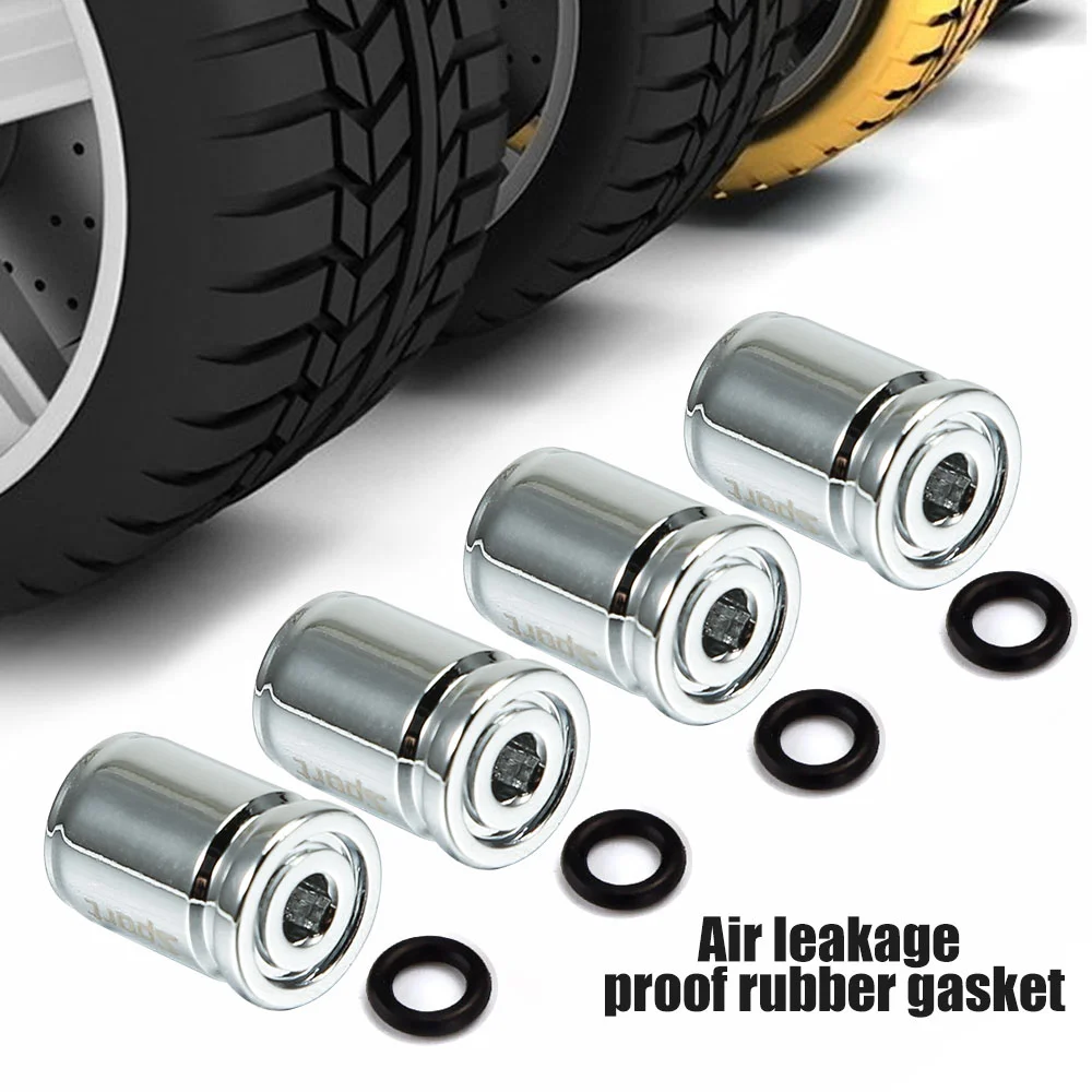 1Set Sport Tire Valve Stem Cap Zinc Alloy Anti-theft Tire Wheel Stem Air Valve Caps for Cars, SUVs, Bicycle, Trucks, Motorcycles