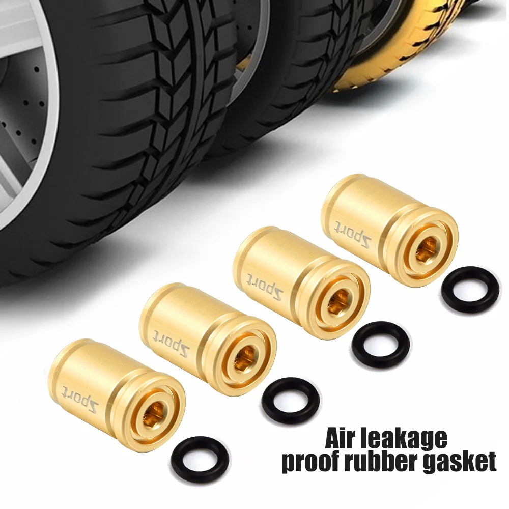 1Set Sport Tire Valve Stem Cap Zinc Alloy Anti-theft Tire Wheel Stem Air Valve Caps for Cars, SUVs, Bicycle, Trucks, Motorcycles