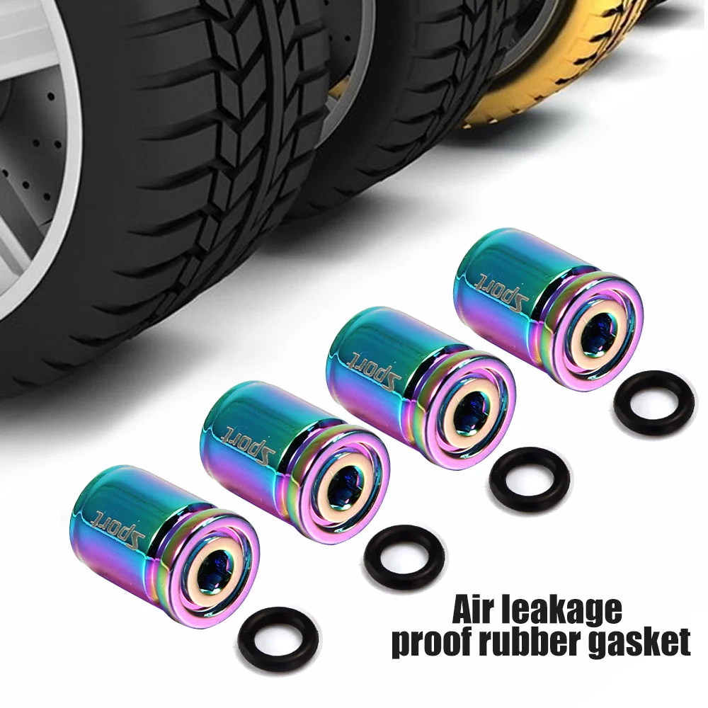 1Set Sport Tire Valve Stem Cap Zinc Alloy Anti-theft Tire Wheel Stem Air Valve Caps for Cars, SUVs, Bicycle, Trucks, Motorcycles