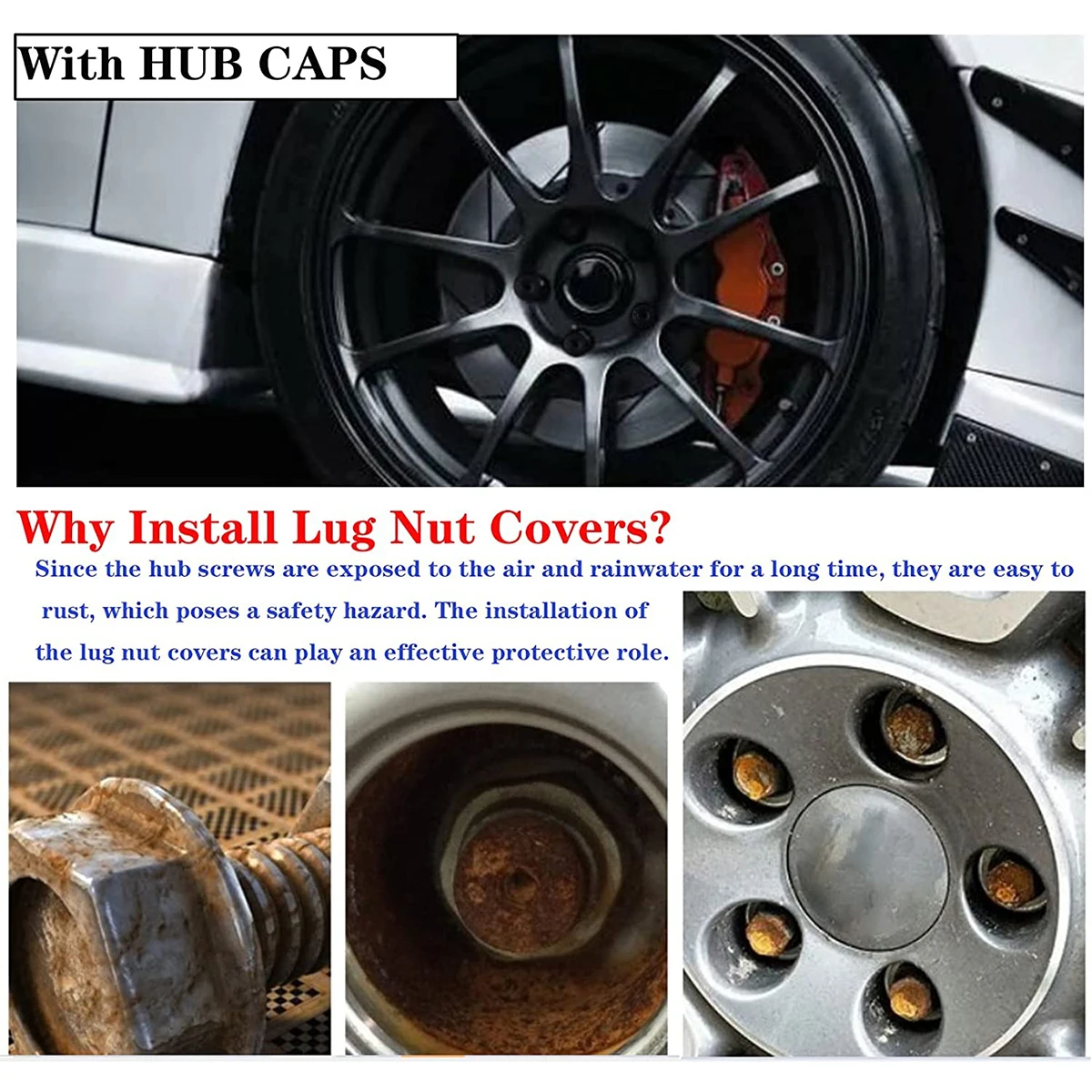 Car Wheel Hub Nut Bolt Cover for VW Polo Tiguan Golf MK4 Passat B6 CC Seat Leon Ibiza Tyre Screws Cap Auto Exterior Accessories