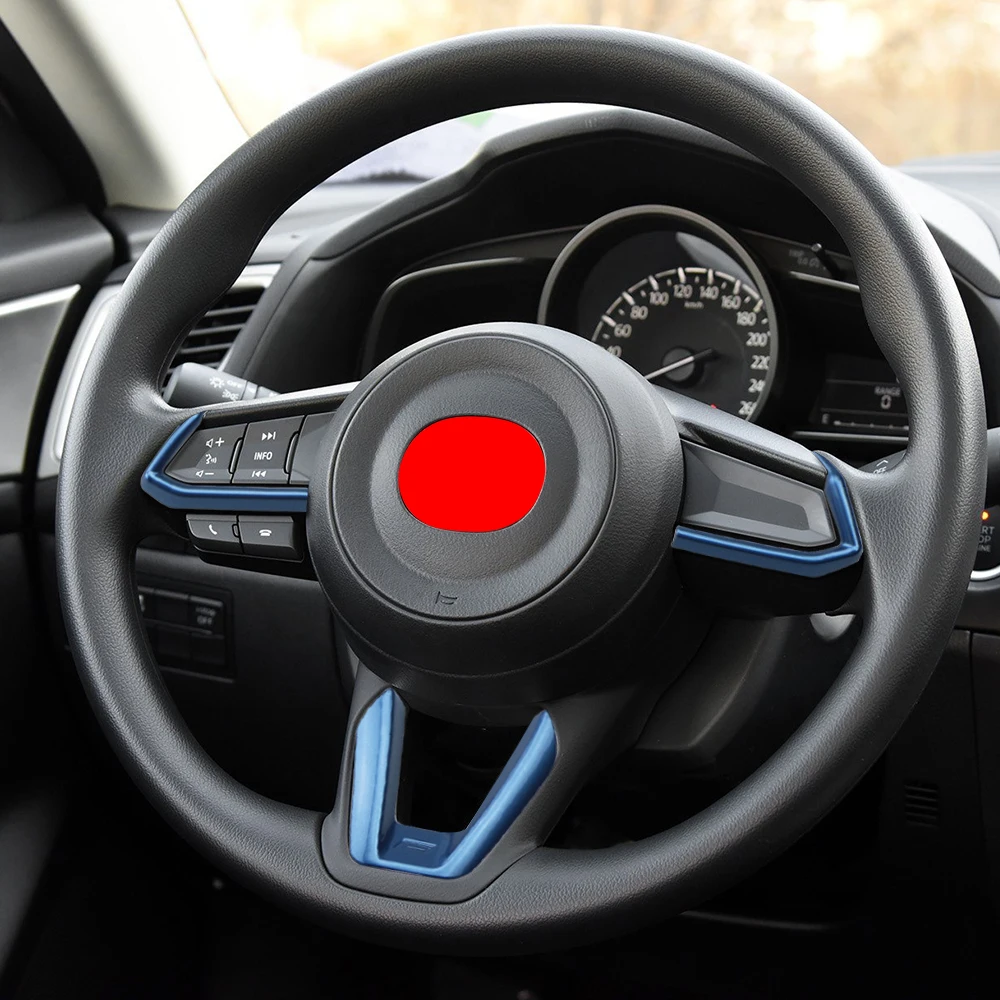 For Mazda 3 6 CX3 CX-3 CX-5 CX5 CX8 CX 9 Axela ATENZA 2017 2018 2019 3Pcs Car Steering Wheel Trim Sequins Cover Sticker