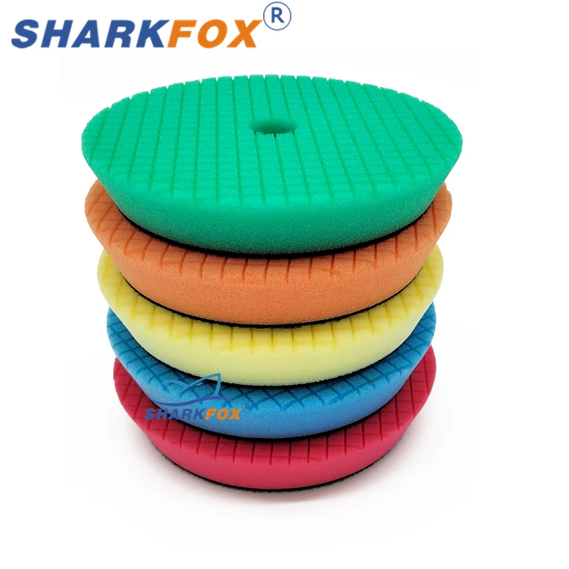 Sharkfox 3/5/6 inch (80mm/125mm/150mm) Car Sponge Polishing Discs Buffing Pads Kit For Car Polisher Buffer