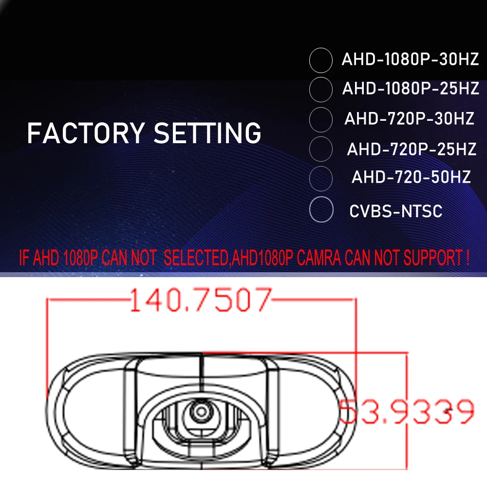 Car Parking Reverse AHD108P or CVBS  CCD Rear View Backup Brake Light Camera for Renault Trafic 2001-2014 Opel/Vaxhall Vivara