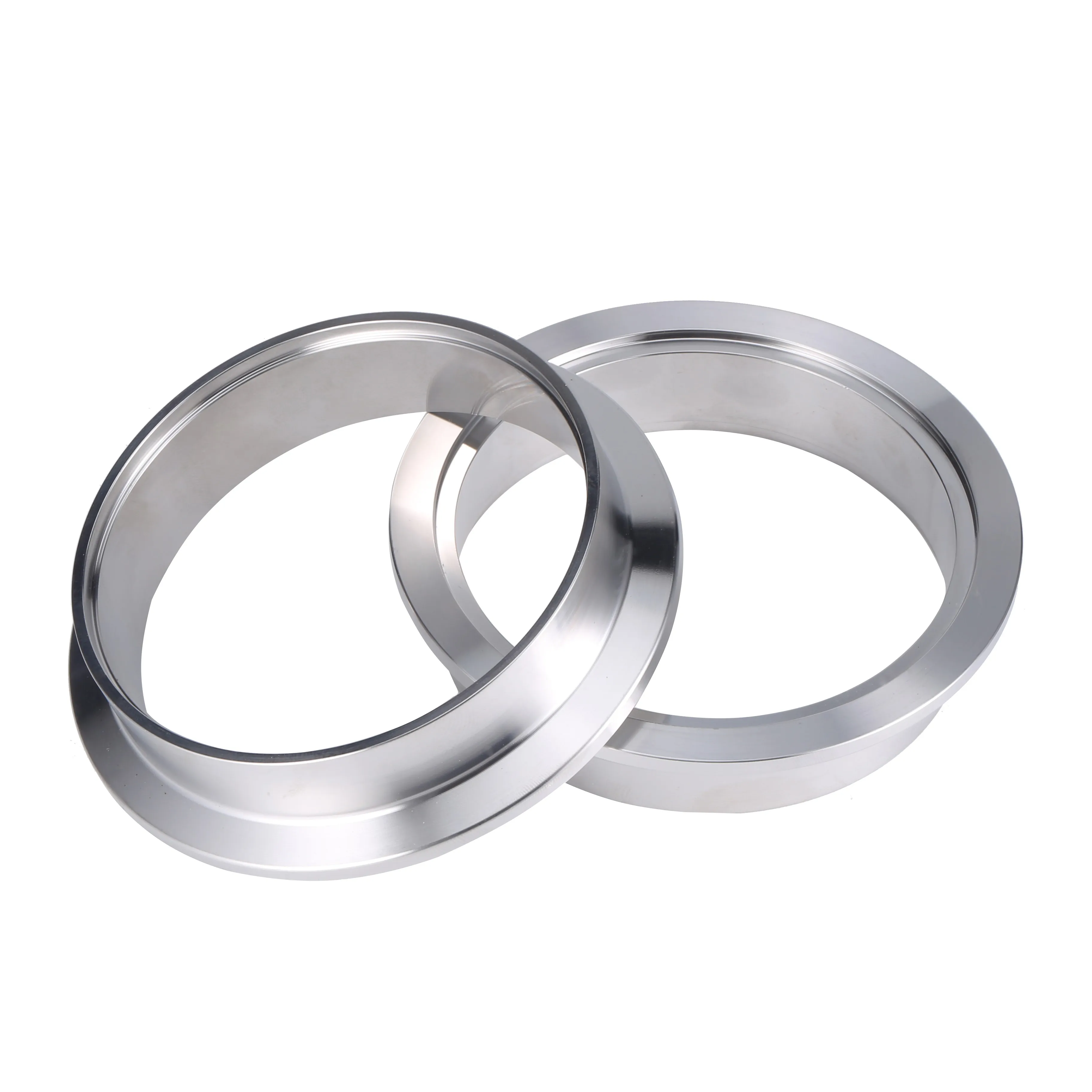 304 Stainless Steel 1.5~6 Inch 51 63 76 mm V flangeTurbo Exhaust Pipe Male Female flange